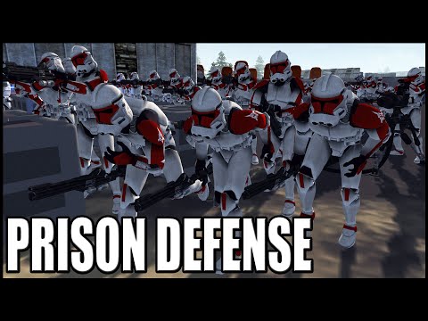 Military Police PRISON DEFENSE! - Men of War: Star Wars Mod Battle Simulator