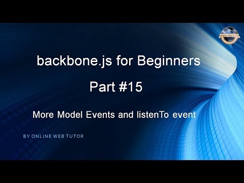 Learn backbone js tutorial from scratch for beginners Part 15 More Model Events and listenTo event