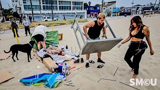 Homeless Encampment Cleanup in Venice Underway Ahead of Labor Day Weekend