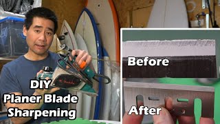 How to Sharpen Planer Blades / Knives | Electric Power Planer