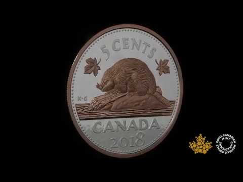 5 oz. Pure Silver Coin with Rose Gold Plating - 2018 Big Coin Series: 5 Cent Piece
