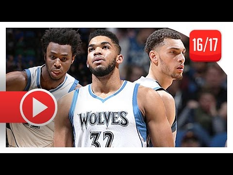 Andrew Wiggins, Zach LaVine & Karl-Anthony Towns Full Highlights vs Hawks (2016.12.26) - TOO SICK!