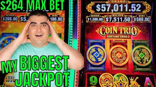 Mind Blowing JACKPOT On Coin Trio Slot -$ Max Bet Video