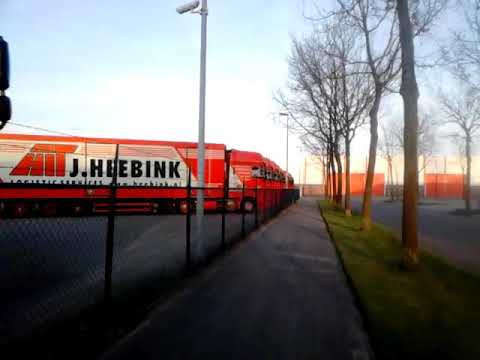 Drukte bij vrachtwagenbedrijf J. Heebink Transport deel 1