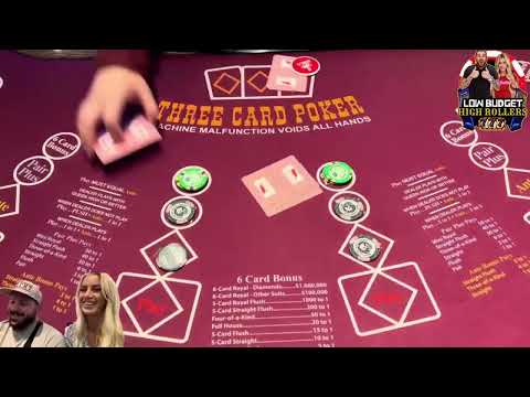 THREE OF A KIND! THE NSANE RUN ON THREE CARD POKER!