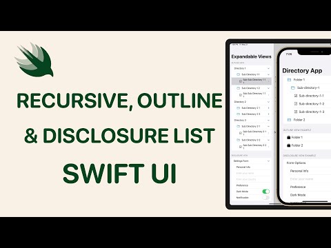 SwiftUI : Recursive & Expandable List View using Outline and Disclosure Group | Swift UI 2.0