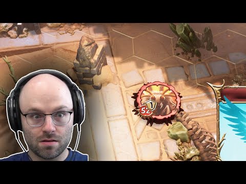 Fighting off Giant Moths in deckbuilding RPG TRIALS OF FIRE (#ad)