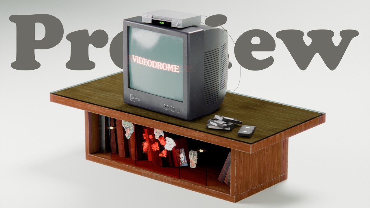 Retro TV and VCR | 3D Model Preview