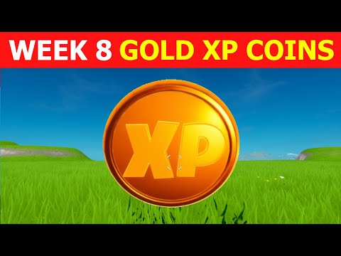 Gold XP Coin *WEEK 8* Location! Fortnite Season 4 Week 8 XP Coin Location