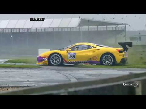 Ferrari Challenge Europe (Coppa Shell) 2018. Q1 Silverstone Circuit. David Lim Big Off