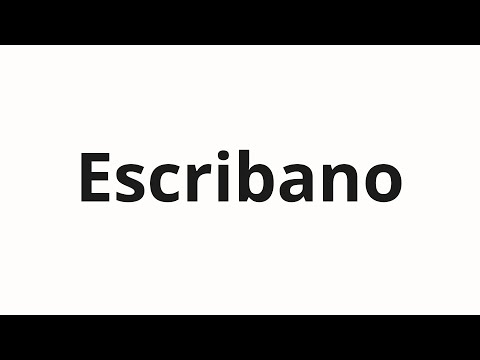 How to pronounce Escribano