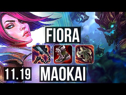 FIORA vs MAOKAI (TOP) | 66% winrate, Legendary, Rank 9 Fiora, 11/3/8 | BR Challenger | v11.19