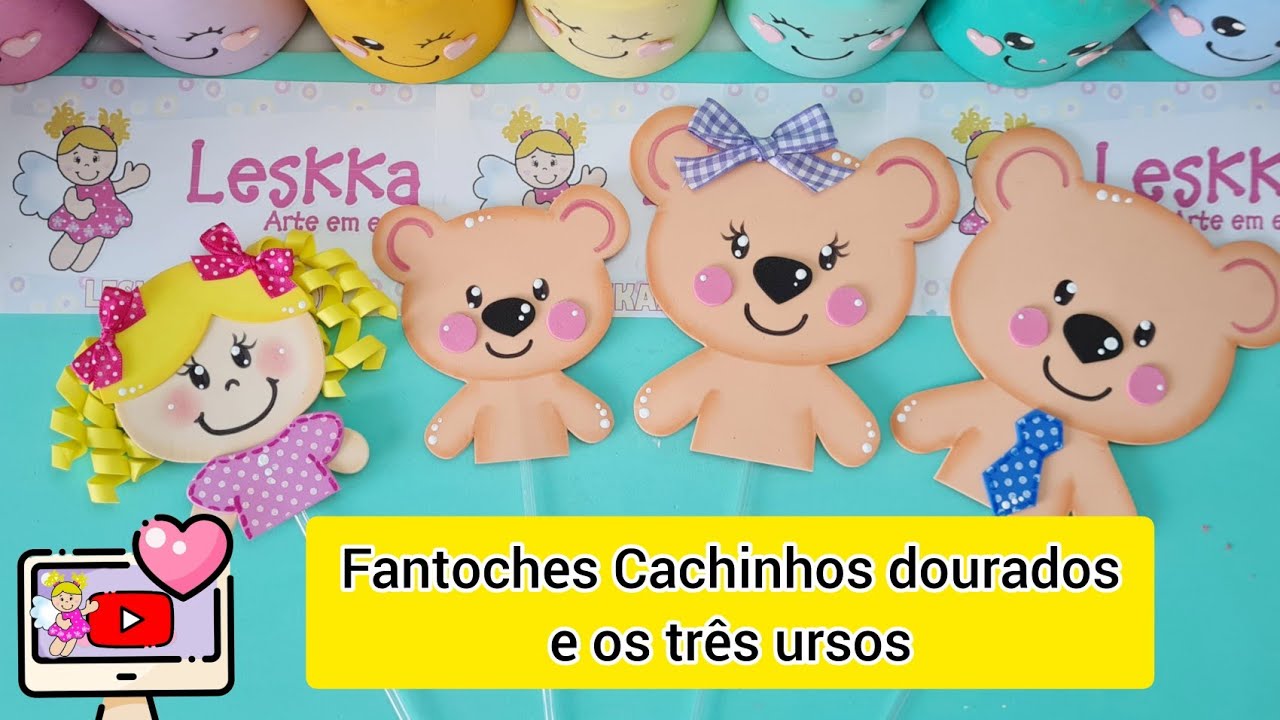 DIY - RECURSO PEDAGÓGICO: FANTOCHES CACHINHOS DOURADOS E OS TRÊS URSOS