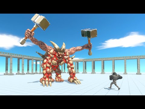 Giant LAVA GOLEM with Four Hands - Animal Revolt Battle Simulator