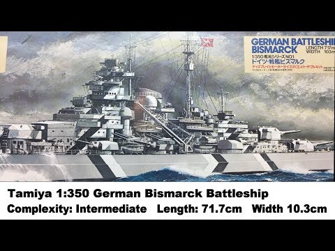Large Scale! Tamiya 1:350 Bismarck German Battleship Kit Review