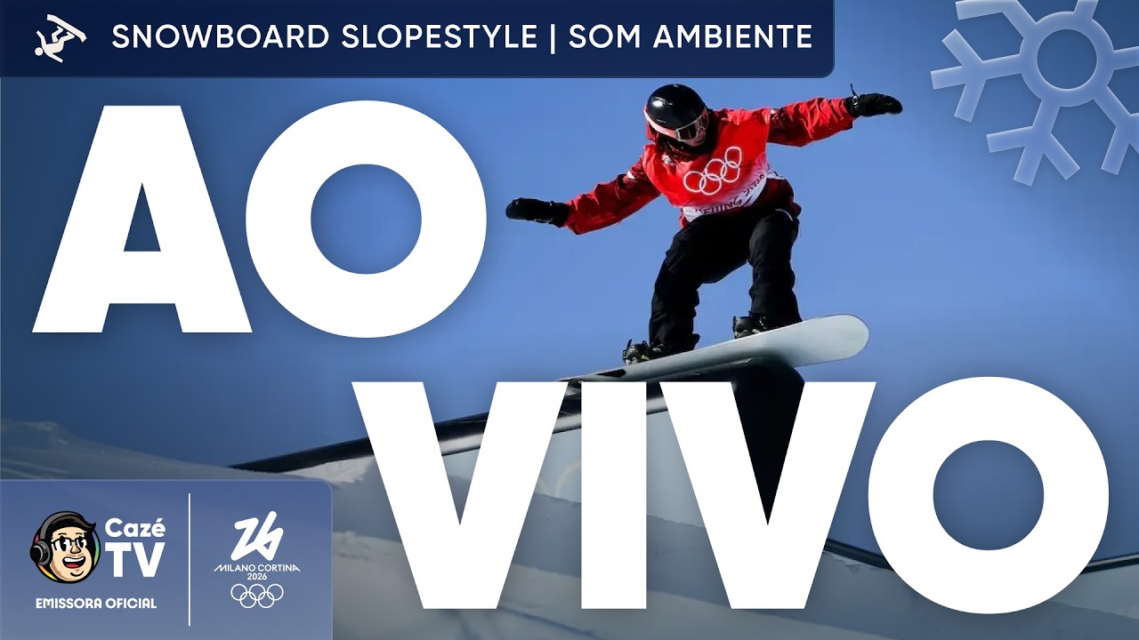 AO VIVO (SOM AMBIENTE): SNOWBOARD SLOPESTYLE FEMININO | OLIMPÍADAS DE INVERNO 2026