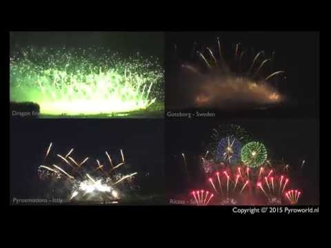 ⁽⁴ᴷ⁾ Int Fireworks Festival Hannover 2015: 4x simultaneous  Obligatory part!! feuerwerkswettbewerb
