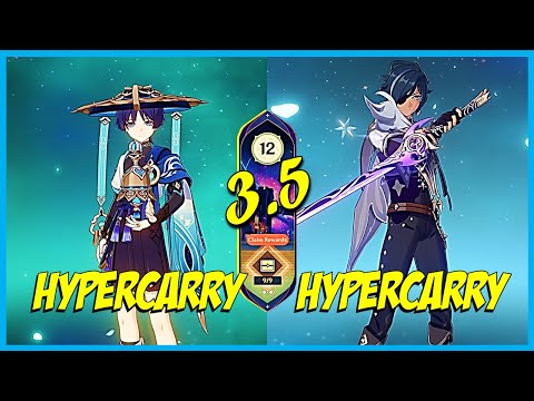 C0 Wanderer Hypercarry and C6 Kaeya Hypercarry Mono Cryo ABYSS 3.5 FLOOR 12 | Genshin Impact