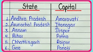List of states and capitals of India 2023 ||  How many states in India || Learn state and capital