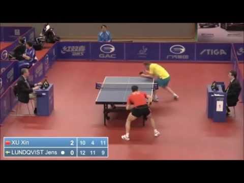 Xu Xin - Backhand - Swedish Open 2014