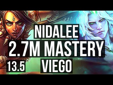 NIDALEE vs VIEGO (JNG) | 6/0/4, 2.7M mastery, Dominating | KR Master | 13.5