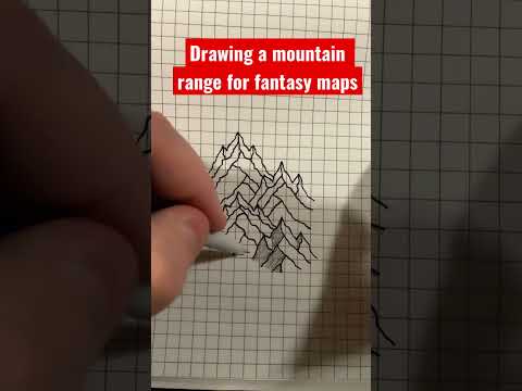 Here’s how to draw mountains for a fantasy map #shorts #shortsvideo #art #drawing
