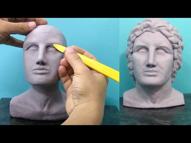 Vídeo relacionado con Zasdvn Estatua de cabeza de David, figura de busto de resina de 16 cm, escultura clásica de mitología griega, busto romano clásico, escultura de estilo romano de David, maceta de brochas de maquillaje