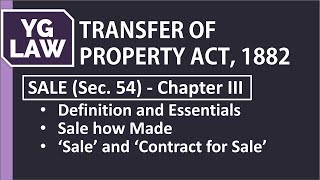 Sale of Immovable Property - TPA - YG Law