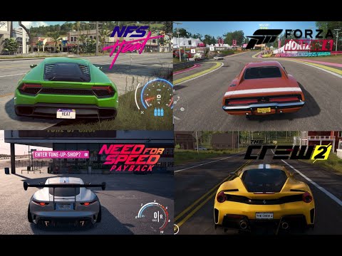 NFS Heat vs Forza Horizon 4 vs Crew 2 vs NFS Payback - Graphics Comparison | Gameplay