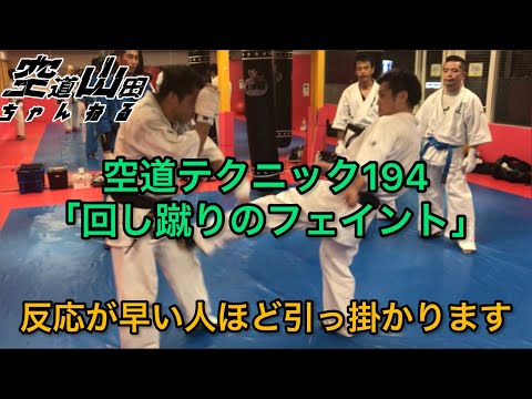 【武道】空道テクニック194「回し蹴りのフェイント」【格闘技】