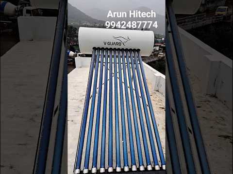V-Guard solar water heater short installation video 14 — Arun Hitech Coimbatore Tamil Nadu