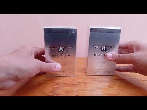 Part of a video titled REAL vs FAKE BENTLEY FOR MEN | Applies to Bentley for Men Intense