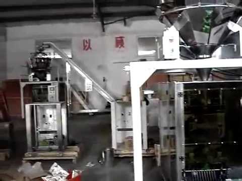 Automatic VFFS multihead weighing packing machine with 10 hoppers for coffee fill seal system
