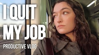 PRODUCTIVE VLOG 🎧 getting a new job, productive days in my life, cafe hopping and more! ✨