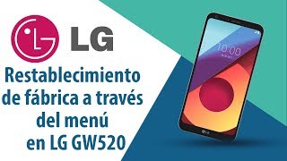 ¿Cómo restablecer datos de fábrica a través del menú en LG GW520?