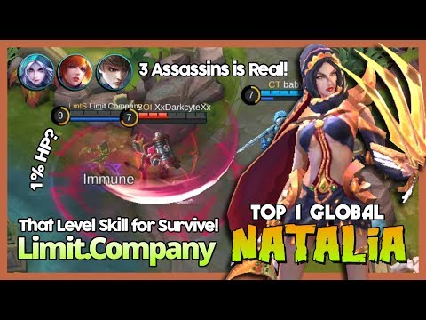 Perfect Survive Skill Limit.Company Ranked 1 Global Natalia "Your Carry Can't Farm?" ~ MLBB