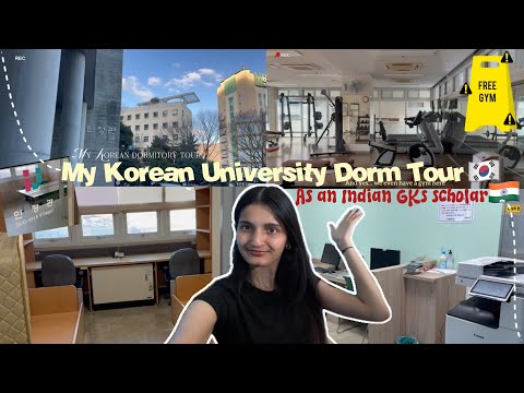 My Korean Uni Dorm Tour 인정관 🇮🇳🇰🇷 | GKS Scholar | Indian in Korea | Inje university #gksscholar