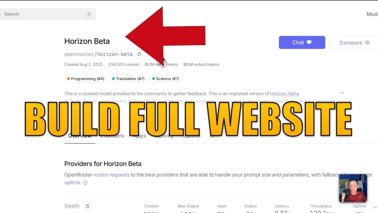 Horizon Beta - Better than Claude 4 Sonnet?