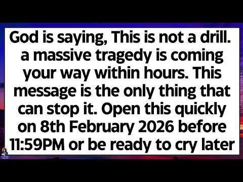 🧾God says, a massive tragedy is coming your way within hours. This is not a drill. Open this now