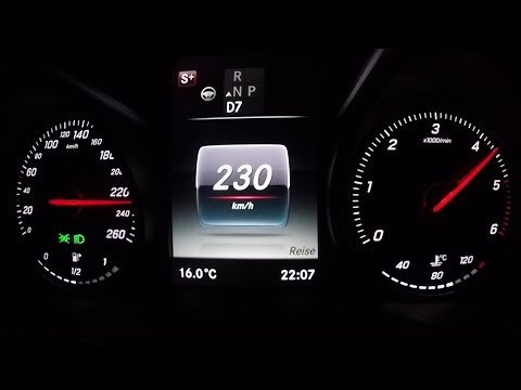 2017 Mercedes-Benz C 220 d T (S205) 0-100 kmh kph 0-60 mph Tachovideo Beschleunigung Acceleration