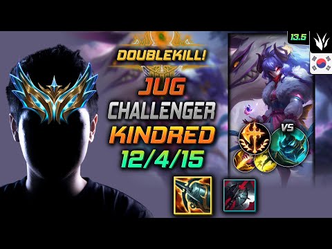 Challenger Jungle Kindred Build Kraken Slayer Conqueror - Kindred Jungle vs Hecarim - LOL KR 13.5