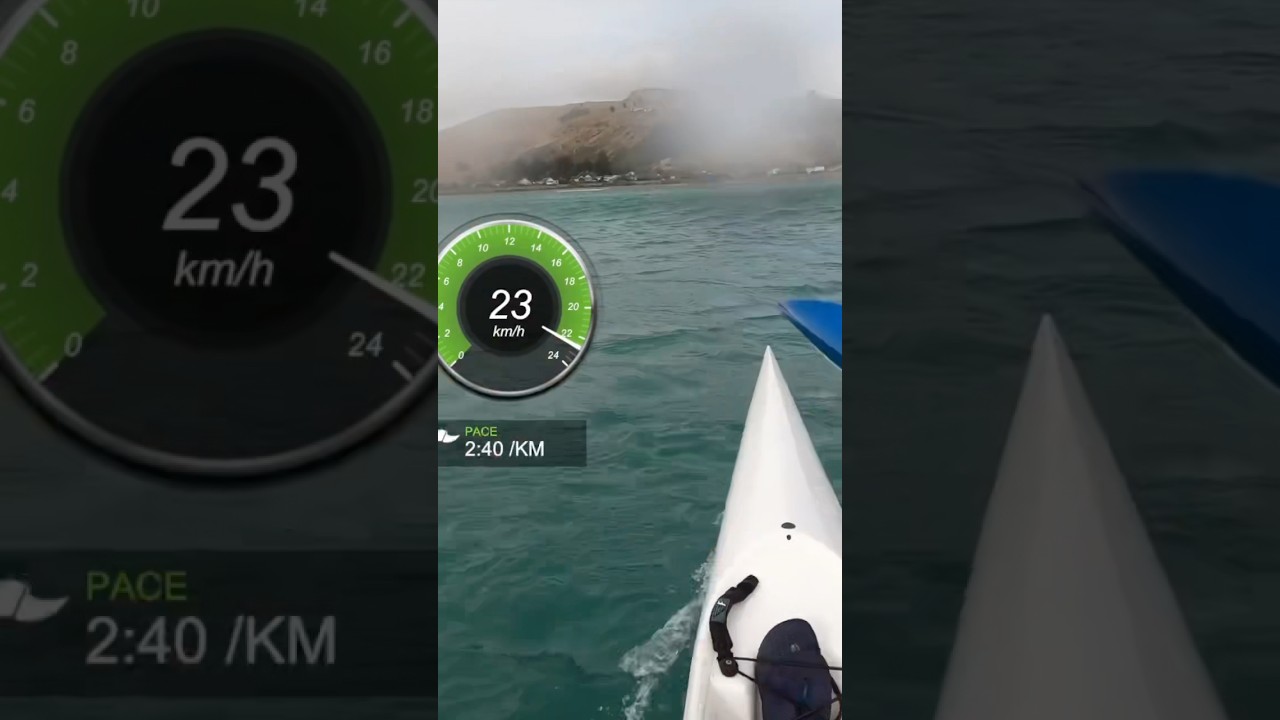 Wave catching double surf ski speed gauge ✌️