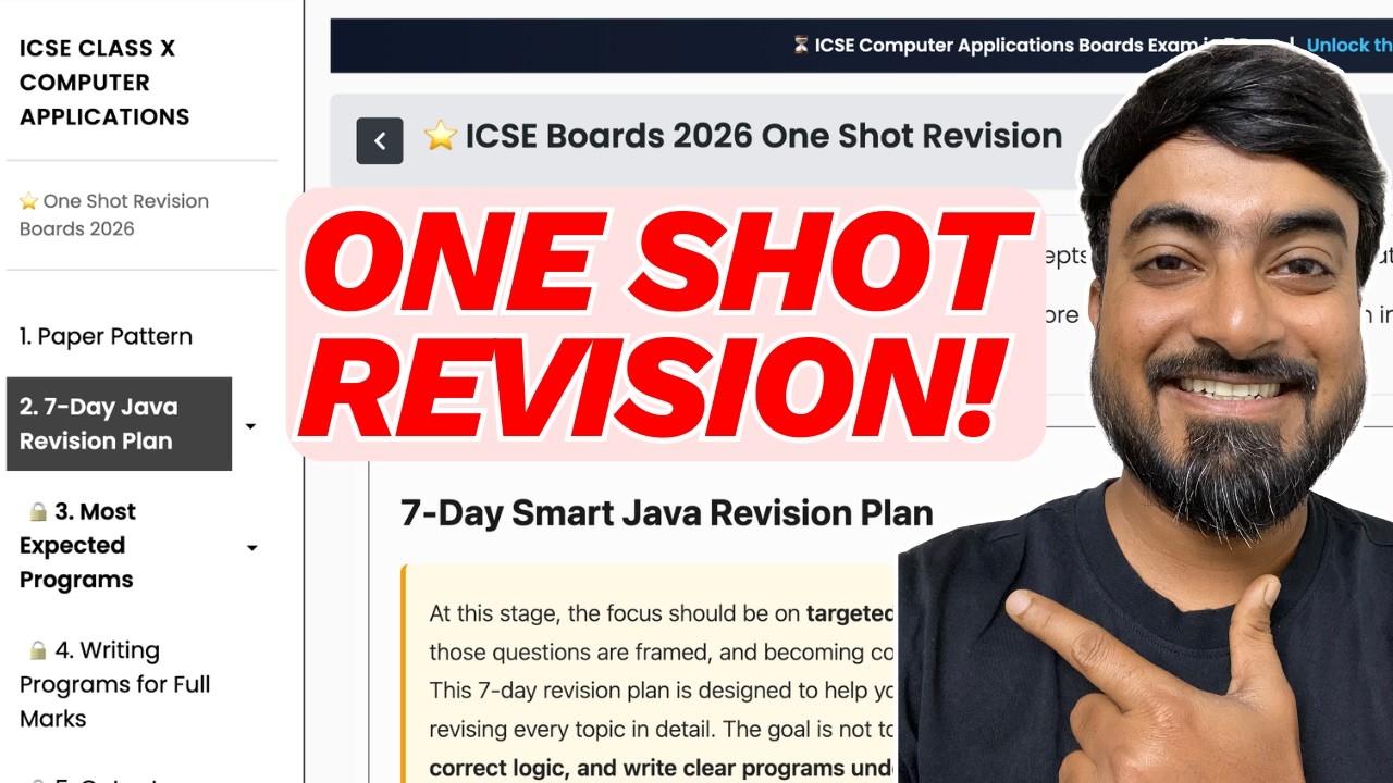 ICSE Computer Applications Boards 2026 | One Shot Revision + Exam Prep Pack