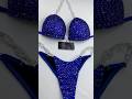 Shatter Blue with Purple Sparkle Bikini Competition Suit (B194)