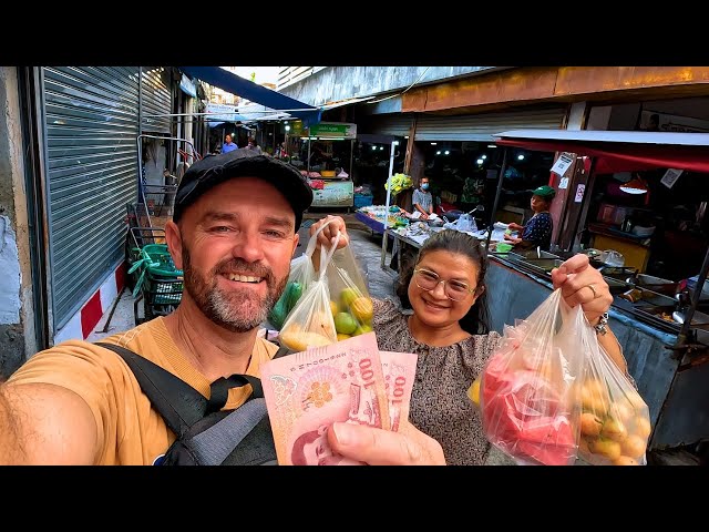 Travel vlog - We ONLY have 200 BAHT... Market CHALLENGE - COST of LIVING in Thailand 🇹🇭 (2025)