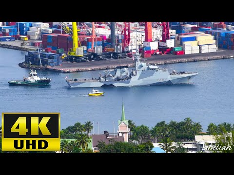January 18, 2022 : Timelapse video of  Warship HMS SPEY as seen entering Papeete Tahiti port