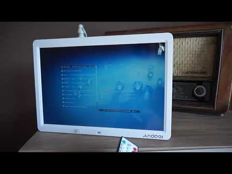 Regalo para Navidad Portafotos Digital Pantalla IPS HD Crosstour Marco Digital de Fotos y Videos Negro 8 Pulgadas 4:3 Widescreen con Control Remoto