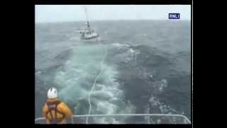 The Lizard lifeboat rescues yacht in rough seas 19 miles off the coast