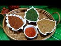 চিতই পিঠার ৪ পদের ভর্তা রেসিপি/chitoi pitha vorta recipe/Bangladeshi v