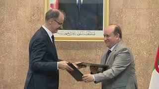 الوزير الأول يشرف رفقة  رئيس وزراء جمهورية صربيا على مراسم توقيع عدد من الاتفاقيات الثنائية